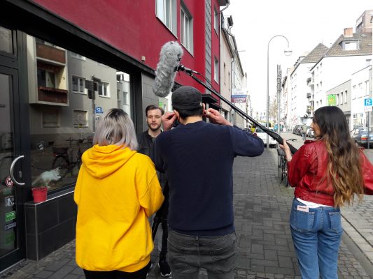 Mit Cafébesitzer Wolf Schönwälder im Gespräch